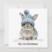 リトル・バニーのファースト・クリスマス、カスタム 招待状 (正面)