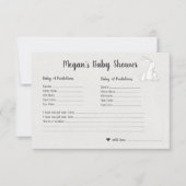 リトル·バニーズ|双子のベビーシャワー推測ゲーム 招待状 (正面)