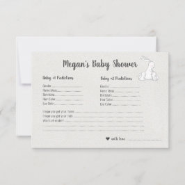 リトル·バニーズ|双子のベビーシャワー推測ゲーム 招待状