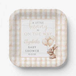 リトル・バニー・バルーンズ　男女兼用ベビーシャワー ペーパープレート