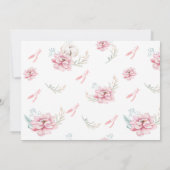 リトル・バレリーナが本を持ってくる 招待状 (裏面)