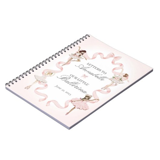 リトル・バレリーナの手紙を私の娘のベビー本に ノートブック (左側)