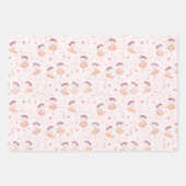 リトル・バレリーナ・オン・ホワイト ラッピングペーパーシート (正面3)