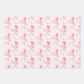 リトル・バレリーナ・オン・ホワイト ラッピングペーパーシート (正面2)