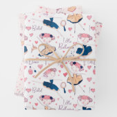 リトル・バレリーナ・オン・ホワイト ラッピングペーパーシート (インサイチュ)