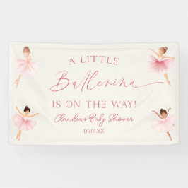 リトル バレリーナ ピンク バレエ ベイビー シャワー 横断幕