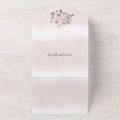 リトル バレリーナ 水彩ガール ベビーシャワー オールインワン招待状 (外側)