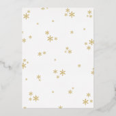 リトル バンドル オブ ジョイ クリスマス ベイビー シャワー リアル 箔招待状 (裏面)