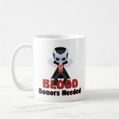 リトル・バンパイアの献血者はハロウィーンのジョークが必要だった コーヒーマグカップ (左)