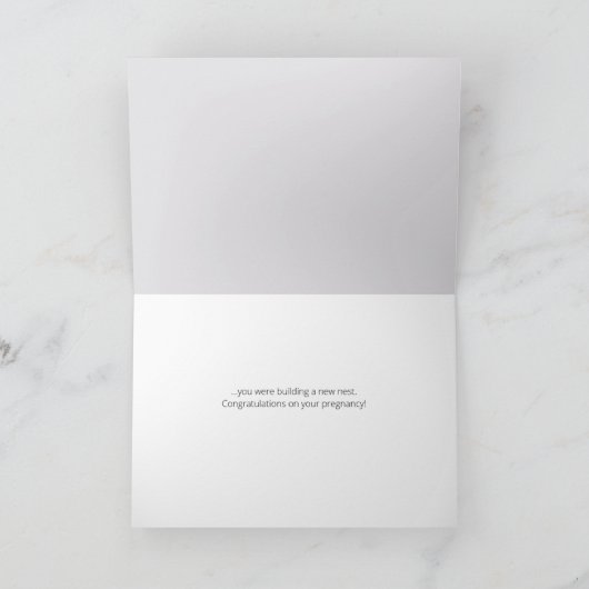 リトル・バーディーが妊娠カードを祝う カード (内部)