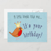 リトル・バーディーが私に葉書を言った ポストカード (正面/裏面)