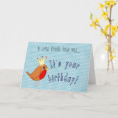 リトル・バーディーは私にグリーティングカードを言った カード (黄色い花)