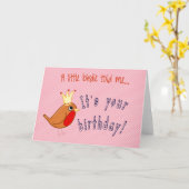 リトル・バーディーは私にグリーティングカードを言った カード (黄色い花)