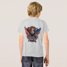 リトル・パトリオット・イーグル - 子供用7月4日Tシャツ トライブレンドTシャツ