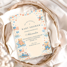 リトル・パトリオット ウェルカム ベイビー シャワー 招待状