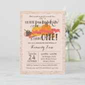 リトル·パンプキンファースト·バースデー·パーティー·ニュートラル 招待状 (スタンド正面)