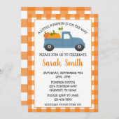 リトル·パンプキン·ベビーシャワー 招待状 (正面/裏面)