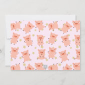 リトル·ピギー·フォト·バースデー·パーティーの招待 招待状 (裏面)