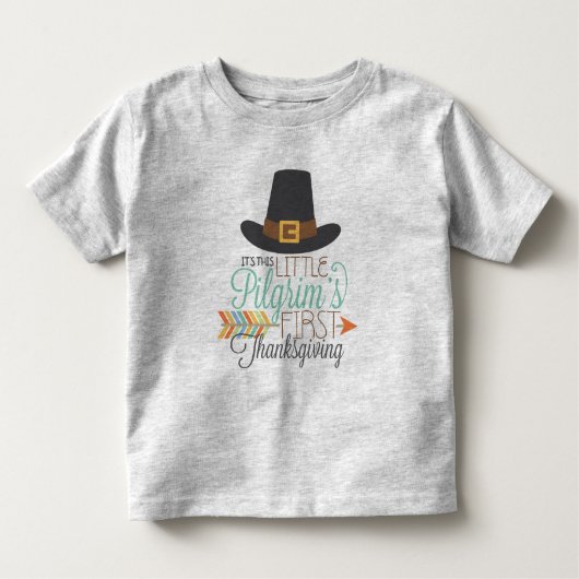 リトル・ピルグリム初の感謝祭の幼児 トドラーTシャツ (正面)