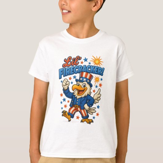 リトル・ファイアークラッカー クラシカル・フリーダム・イーグル Tシャツ (正面)
