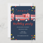 リトル・ファイアーファイターボーイズ誕生日パーティー 招待状 (正面)