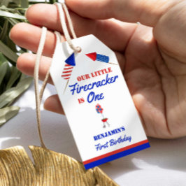 リトル・フィレクラッカー1st誕生日7月4日 ギフトタグ