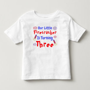 リトル・フィレクラッカー3歳の誕生日 トドラーTシャツ
