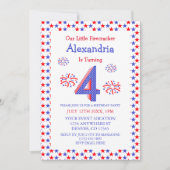 リトル・フィレクラッカー4th誕生日 招待状 (正面)