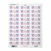 リトル・フィレクラッカー7月4日の誕生日パーティーのお願い ラベル (フルシート)