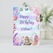 リトル・フェアリーハッピーバースデー挨拶 カード (スタンド正面)