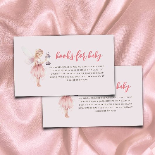 リトル・フェアリー魅惑ピンクの本ベビー エンクロージャーカード