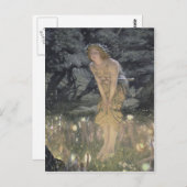 リトル・フェアリー・エンジェルと女の子 ポストカード (正面/裏面)