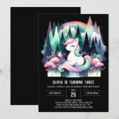 リトル フォレスト ホース バースデー 招待状 (正面/裏面)