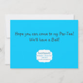 リトル·ブロンド·ボーイ·ゴルファーズ,ゴルフの誕生日パーティー 招待状 (裏面)