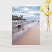 リトル・プレスク島 カード (黄色い花)