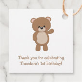 リトル・ベアが1歳の誕生日の森の中を回る フェイバータグ (裏面)