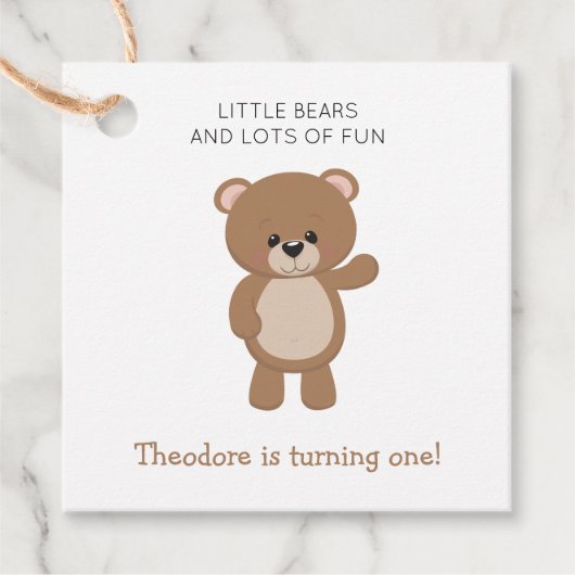 リトル・ベアが1歳の誕生日の森の中を回る フェイバータグ (正面)