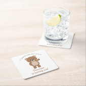 リトル・ベアが1歳の誕生日を迎える スクエアペーパーコースター (インサイチュ)