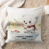 リトル・ベアは最終的に魚を上陸させた クッション (ブランケット)