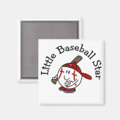 リトル・ベースボール・スターTシャツ&ギフト マグネット (正面/裏面)