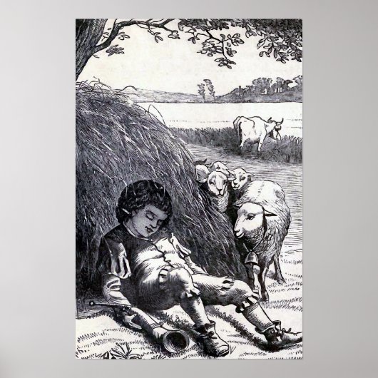 「リトル・ボーイ・ブルー」ヴィンテージ・イラスト ポスター (正面)