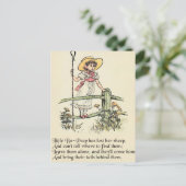 リトル・ボーピープ:クラシックなケイト・グリーンアウェイのナーセリーリズム ポストカード (スタンド正面)