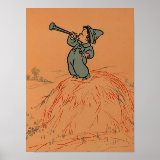 リトル・ボー・ブルー ヴィンテージのナーサリー・ライム ポスター (正面)