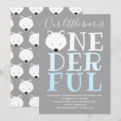 リトル・ポーラー・ベア・ワンダフル・ワンスバースデー・インビット 招待状 (正面/裏面)