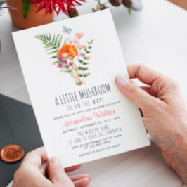 リトル マッシュルーム ベイビー シャワー 招待状