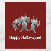 リトル・マルティアン,ハッピーハローウィンパーソナライズされた, ワインラベル (シングルラベル)