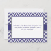 リトル·マン·ボウ·タイ·ネービー·グレー·ベイビー·シャワーありがとう サンキューカード (裏面)