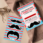 リトル・マン・ムスタッシュBash誕生日パーティーの招待 招待状