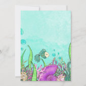 リトル・マーメイドが1歳の誕生日を飾る 招待状 (裏面)