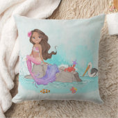 リトル・マーメイドと友人 クッション (ブランケット)